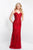Intrigue - 409 Sequin Sweetheart Sheath Dress In Red