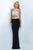 Blush - Rhinestone-Decked Halter Sheath Gown 11013 in Black and Silver