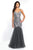Blush - 11582 Bedazzled Sweetheart Mermaid Dress In Gray and Silver