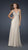 La Femme - 17019 Jewel-Adorned Ruched V-Neck Empire Gown In Neutral