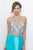 Blush - Two-Piece Embellished Mikado Trumpet Gown 11250 in Blue and Multi-Color