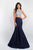 Blush - C1014 Two Piece Embellished Mermaid Dress In Blue