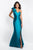 Blush - C1055 Bow Accented Sweetheart Mermaid Dress In Blue