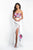 Intrigue - 404 Strapless Sweetheart Trumpet Dress In White and Multi-Color