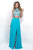 Jeweled Halter Two Piece Chiffon Dress 11329