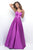 Blush - Brooch Accented Strapless Sweetheart A-Line Gown 5630 in Purple