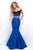 Two Piece Off Shoulder Cropped Top Trumpet Gown 11201