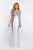 Blush - C1000 Embellished V-neck Sheath Dress In White