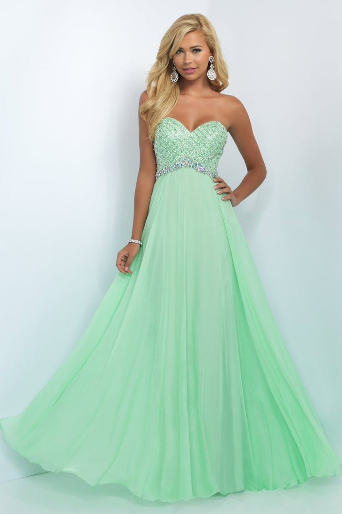 Lovely Crystal Encrusted A-Line Gown 11050