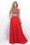 Two Piece Halter Open Back Chiffon Gown 11328