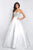 Blush - C1073 Crystal Beaded Sweetheart Ballgown In White
