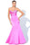 Blush - Beaded Sweetheart Satin Trumpet Gown 9304 in Pink
