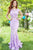 Classy Lace Long Prom Dress with Scallop Edged Open Back 90676