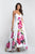 Blush - C1039 Floral Printed Sweetheart High Low Ballgown In White and Pink