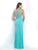 Intrigue - Rhinestone Embellished Asymmetrical  Dress 150 in Blue and Green