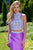 Blush - Two-Piece Embellished High Neck Trumpet Gown 11280 in White and Purple