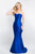 Blush - C1054 Strapless Sweetheart Mikado Mermaid Dress In Blue