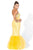 Blush - Radiant Sweetheart Tulle Mermaid Gown 9300 In Yellow