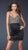 La Femme - Dazzling Beaded and Pleated V-Neck Column Dress 17721 in Black