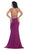 Crisscrossed Cutout Jeweled Sheath Prom Gown