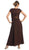 May Queen - Short Sleeve Chiffon Lace Long Formal Gown