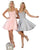 May Queen - MQ1652 Beaded Lace V-Neck A-Line Short Party Dress In Pink and Silver