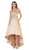 May Queen - MQ1627 Gilt-Appliqued Sweetheart High Low Gown In Neutral