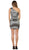 May Queen - Pleated One Shoulder Strap Cocktail Dress in Gray
