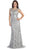 May Queen - Rhinestone Lace Floral Evening Gown RQ7182 - 1 pc Mauve in Size 6 Available