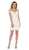 May Queen - MQ1597 Lace Deep Off-Shoulder Sheath Dress In White