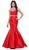 Sleeveless Gemstone Embellished Trumpet Gown
