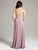 Lara Dresses - Stunning Illusion Neck A-Line Gown 32932 in Purple and Gray
