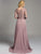 Lara Dresses - Long-Sleeved Bateau Illusion A-Line Evening Gown with Faux Pearl and Lace Applique Details 33228 in Purple