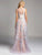 Lara Dresses - Sheer Illusion A-Line Evening with Floral Embroidery Dress 33216 in Multi-Color