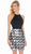 Ashley Lauren - 4099 Sequin Paillette Halter Sheath Dress In Black and Silver