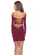 La Femme - 28212 Long Sleeve Fitted Short Dress In Red
