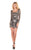 Rachel Allan Homecoming - 4000 Embellished Long Sleeves Cocktail Dress In Black and Silver