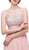 Eureka Fashion - 4001 Bejeweled Illusion Bateau Chiffon A-line Dress In Pink