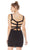 Bodycon Cocktail Dress with Open Caged Back in Black