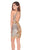 Rachel Allan Homecoming - 4004 Sequined Halter Fitted Cocktail Dress In Silver and Gold