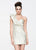Ashley Lauren - 4005 Ruffled One Shoulder Pleated Sheath Dress in White