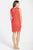 Donna Morgan - D3050M Vibrant Lace Sheath Dress in Orange