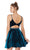 Alyce Paris Embellished Deep V-neck Velvet A-line Dress 4008 - 1 pc Teal In Size 6 Available In Teal