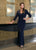 Daymor Couture - 4009 Embellished Illusion Jewel Sheath Dress in Blue