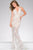 Romantic Sheer Lace Halter Sheath Gown 40116