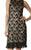 JS Collection - 864007 Floral Lace Dress with Sheer Hemline in Black and Neutral