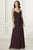 Adrianna Papell - 40170 V-Neck Blouson A-Line Dress In Purple