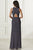 Adrianna Papell - 40174 Beaded Halter Tulle Sheath Dress In Gray