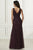 Adrianna Papell - 40178 Bead Embellished Jewel Trumpet Dress In Purple
