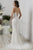 Adrianna Papell - 40187 Beaded Plunging Sweetheart Trumpet Gown In White